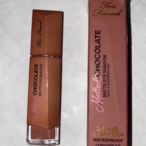 TOO FACED Melted Chocolate Liquid Matte Eye Shadow Amaretto Neutral Rosy Brown - Picture 9 of 11